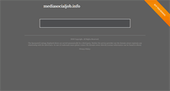 Desktop Screenshot of mediasocialjob.info